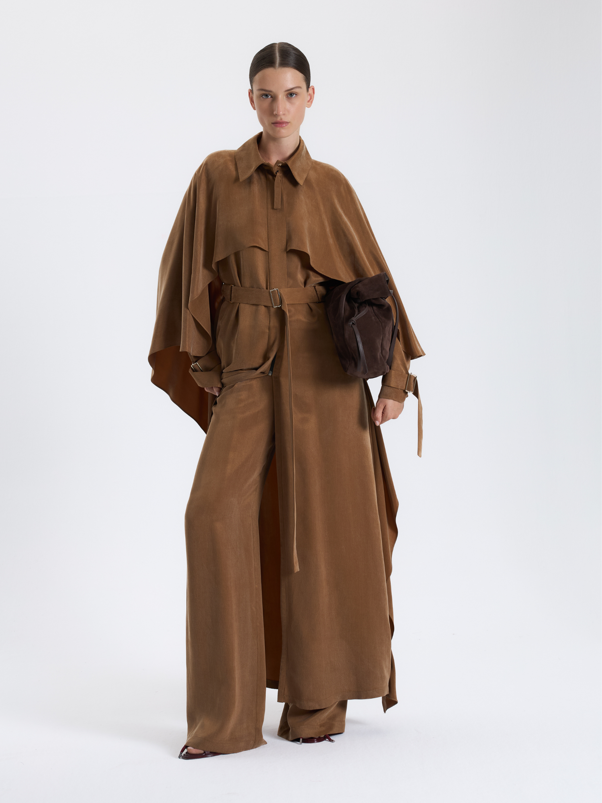 Brown Long Cape 