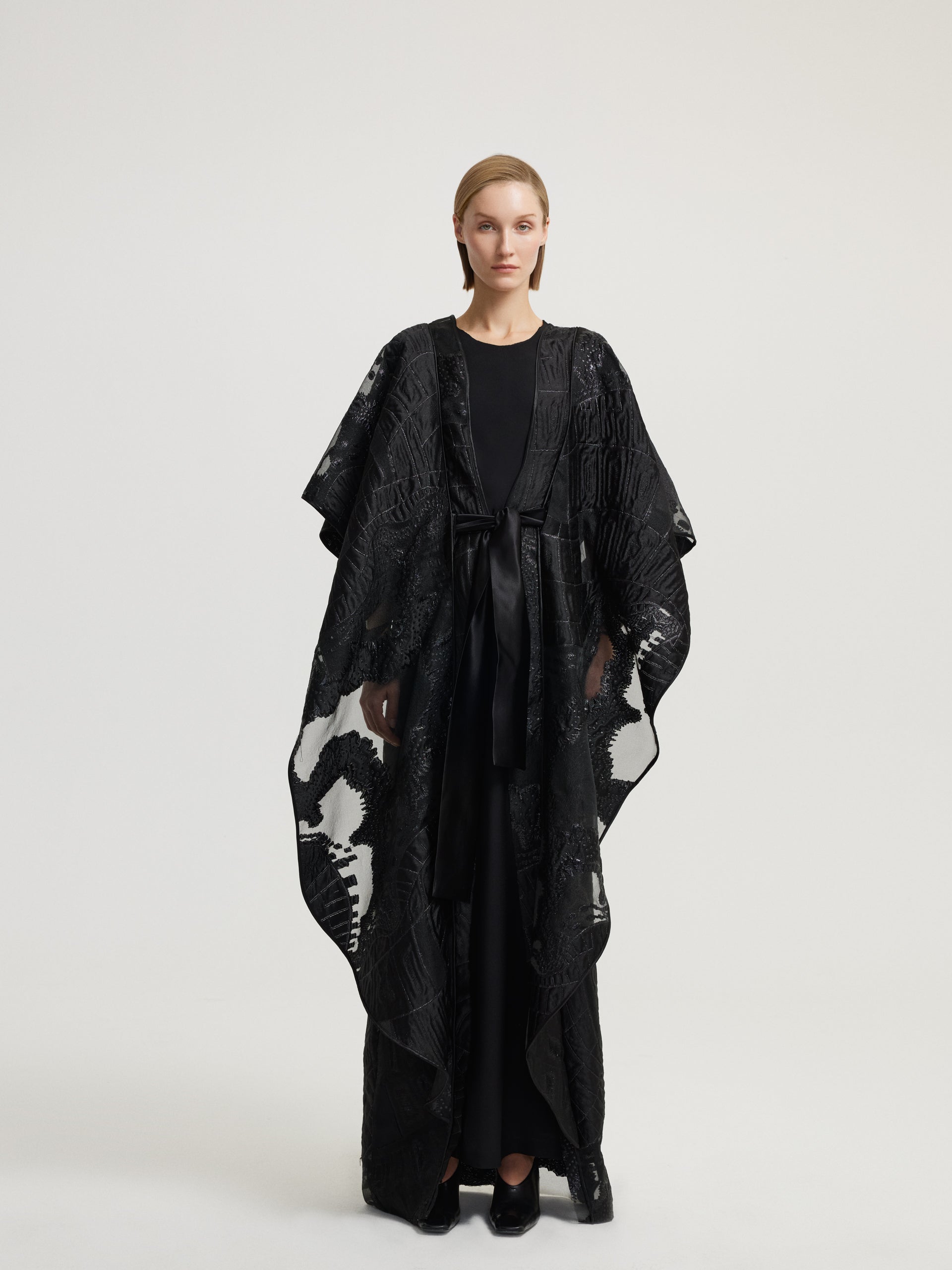 Organza Black Cape 