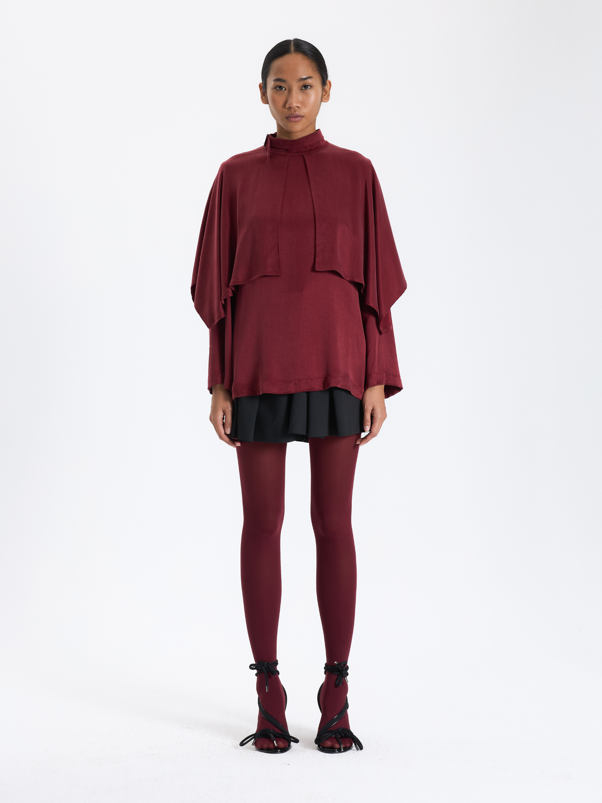 Bordo Bol Kesim Bluz
