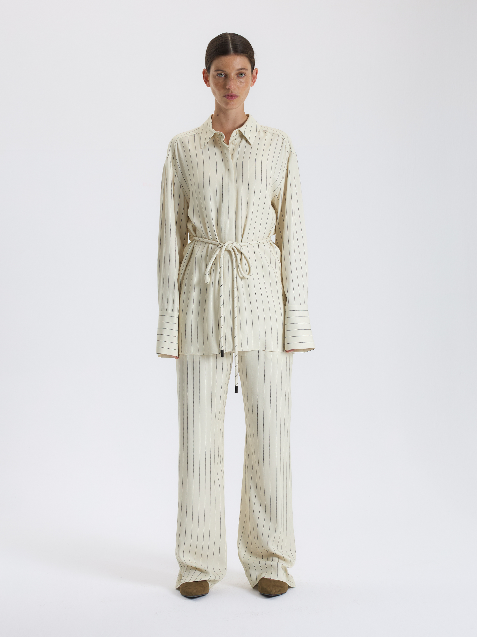 Çizgili Oversize Gömlek